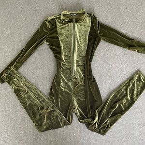 Green Velvet Body Suit